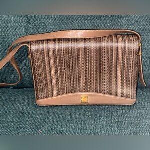 Givenchy Brown and Black Striped Crossbody Bag